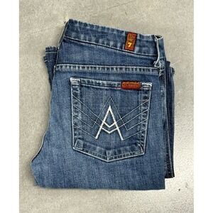 7 For All Mankind Women's Bootcut Jeans Size 27 Dark Wash A Pocket‎ USA